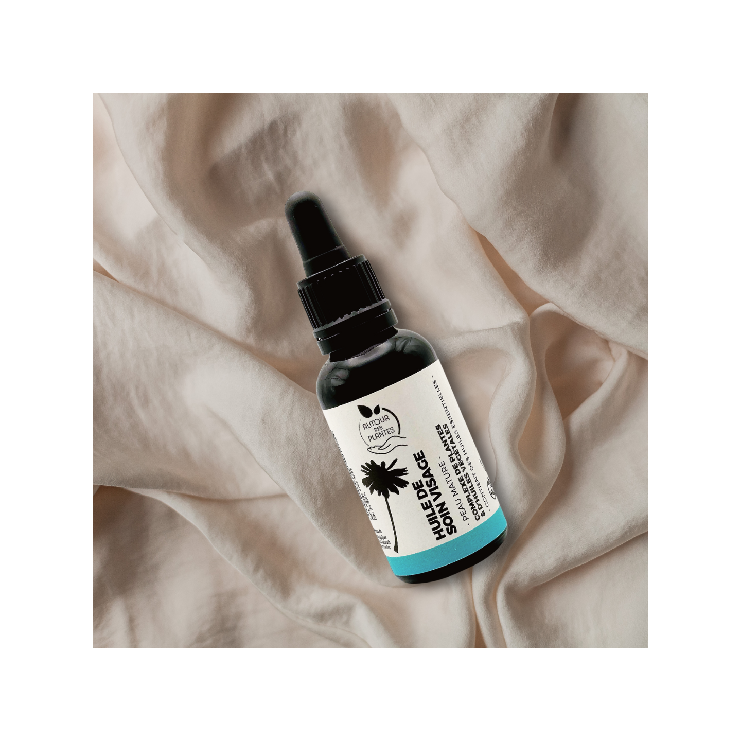 Huile Soin Visage Peau Mature - Autour des Plantes - Anti-âge, rides