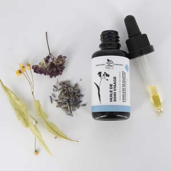 Huile de soin visage peau sèche et sensible