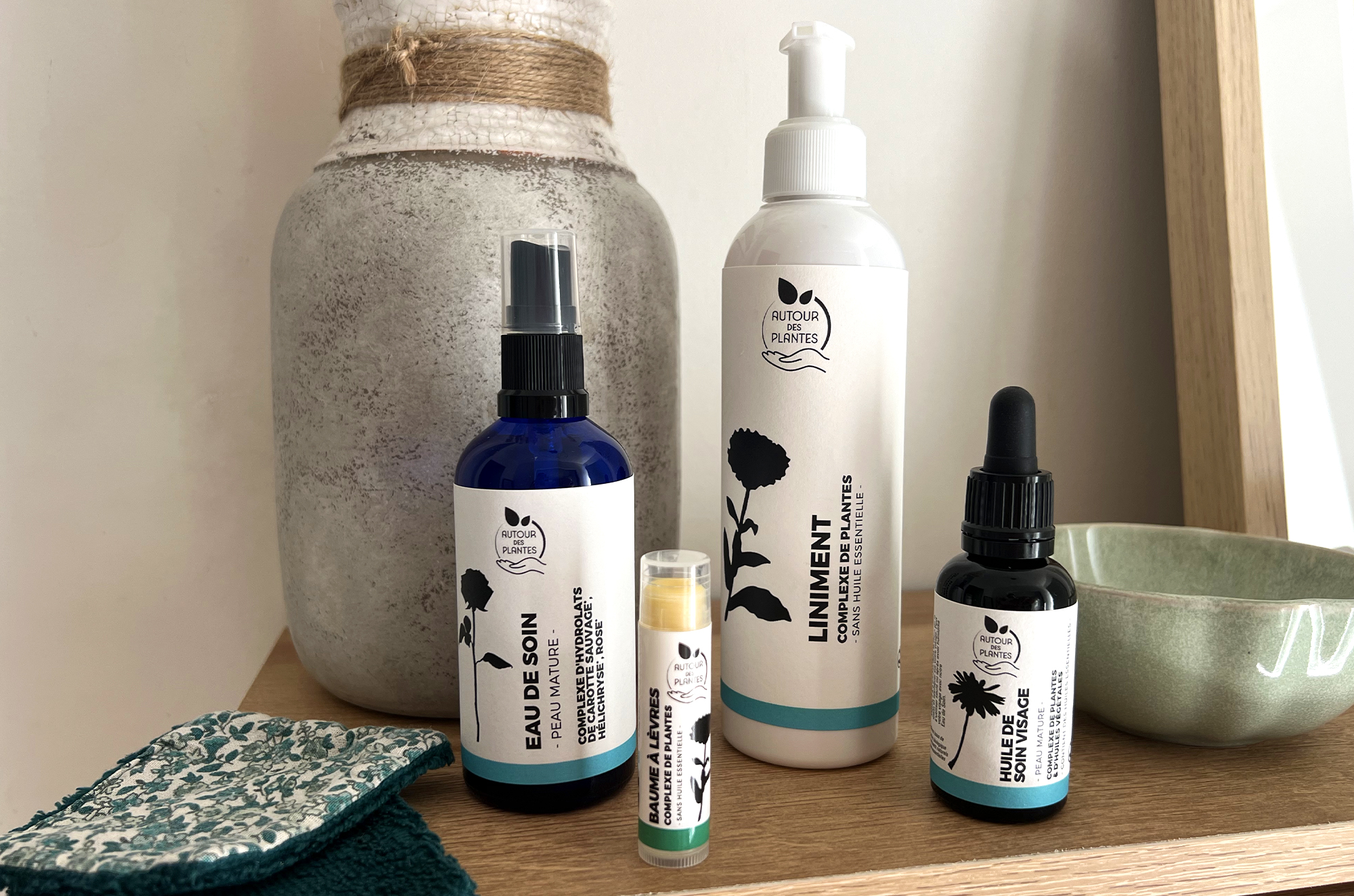 Autour des plantes - soins cosmtiques aux plantes et tisanes - Label AB et  Mention N&P